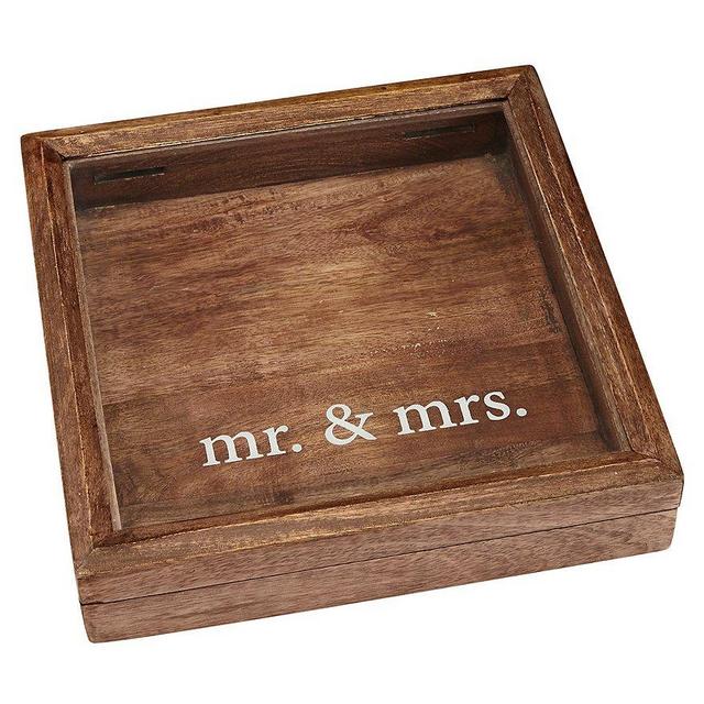 Mud Pie Wedding Collection Mr. & Mrs. Mango Wood Keepsake Shadow Box
