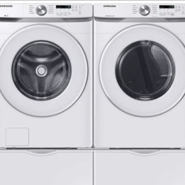 LG 4.5 Cu. Ft. SMART Front Load Washer and 7.4 Cu. Ft. Electric Dryer in Black Steel set