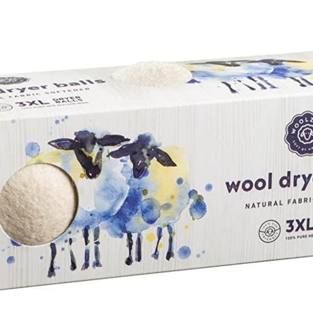 Woolzies Wool Dryer Balls Organic: Our Big Wool Spheres are the Best Fabric Softener | 3-Pack XL Dryer Balls for Laundry is Made with New Zealand Wool | Use Laundry Balls for Dryer with Essential Oils