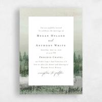 Green Wedding Invitation - Rockford Portrait