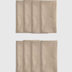 Organic Cotton Napkins (Set of 8) in Flax