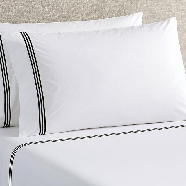 Grand Organic Percale Sheet Set, Queen, Black
