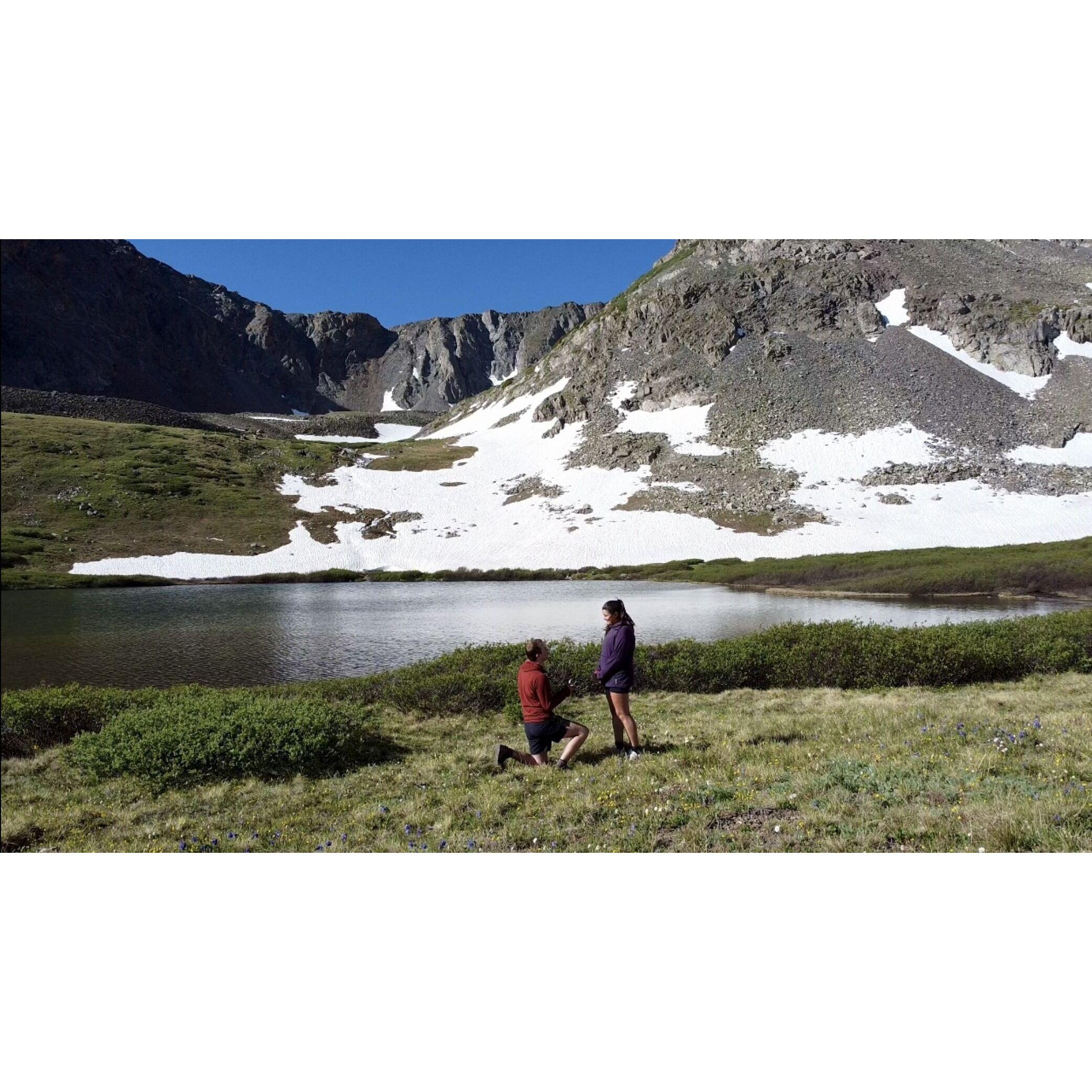 Getting engaged in the mountains, just the two of us