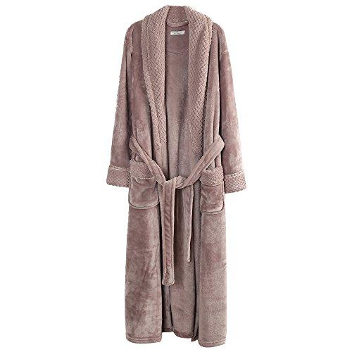 Richie House Women's Plush Soft Warm Fleece Bathrobe Robe RH1591
