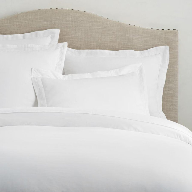 700-Thread-Count Sateen Duvet Cover, Full/Queen, White