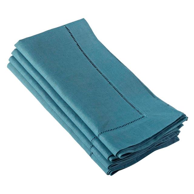 Hemstitched Dinner Napkins Indigo (Set of 4)