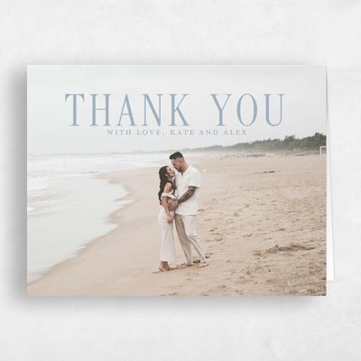 Powder Blue Wedding Thank You - Dove Photo
