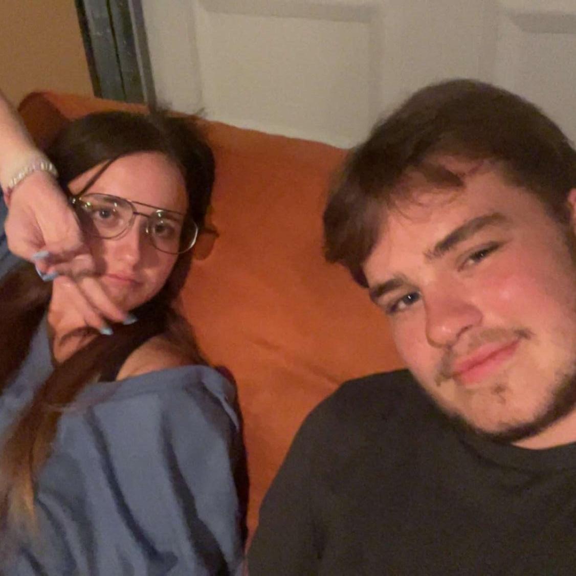 our first picture as an offical couple!