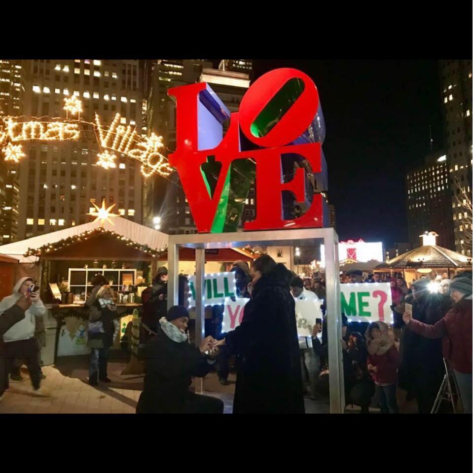 December 7, 2018 Nick proposed 10 years after their first date.