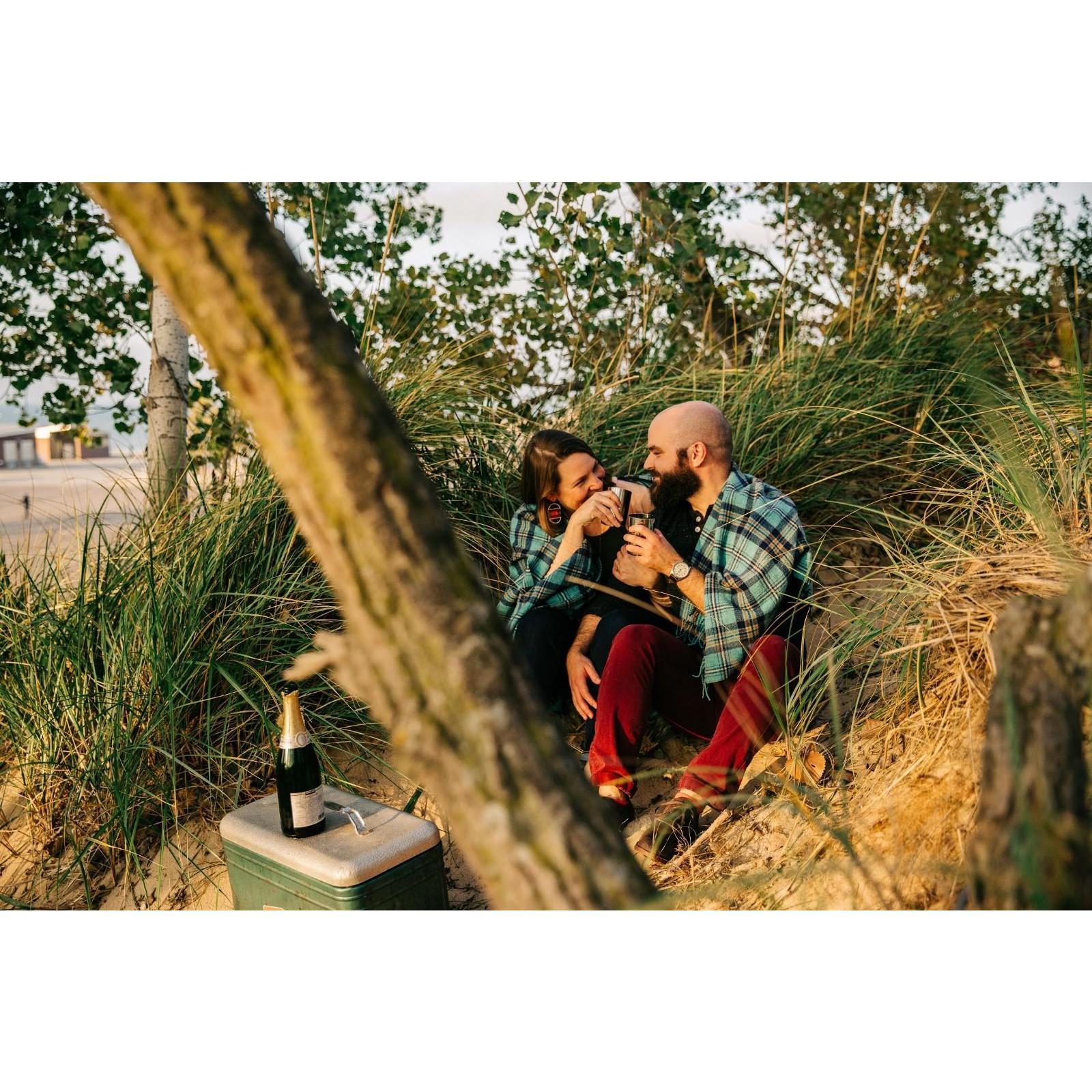 Warren Dunes State Park - Engagement photo by www.rachelskyephoto.com