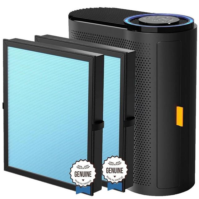 AROEVE Air Purifier for Home(MK04-Black) with Three Air Filter(One Basic Version & Two Standard Version) for Dust, Pet Dander, Smoke, Pollen