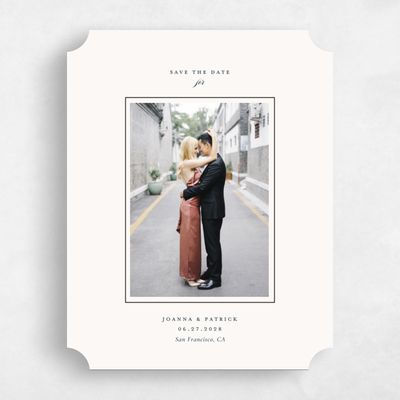 Blue Ticket Wedding Save the Date - Knowlton Photo