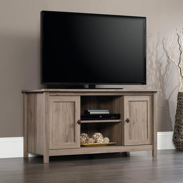Sauder County Line Panel TV Stand, For TVs up to 47", Salt Oak finish