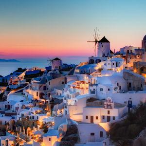 Dinner in Santorini