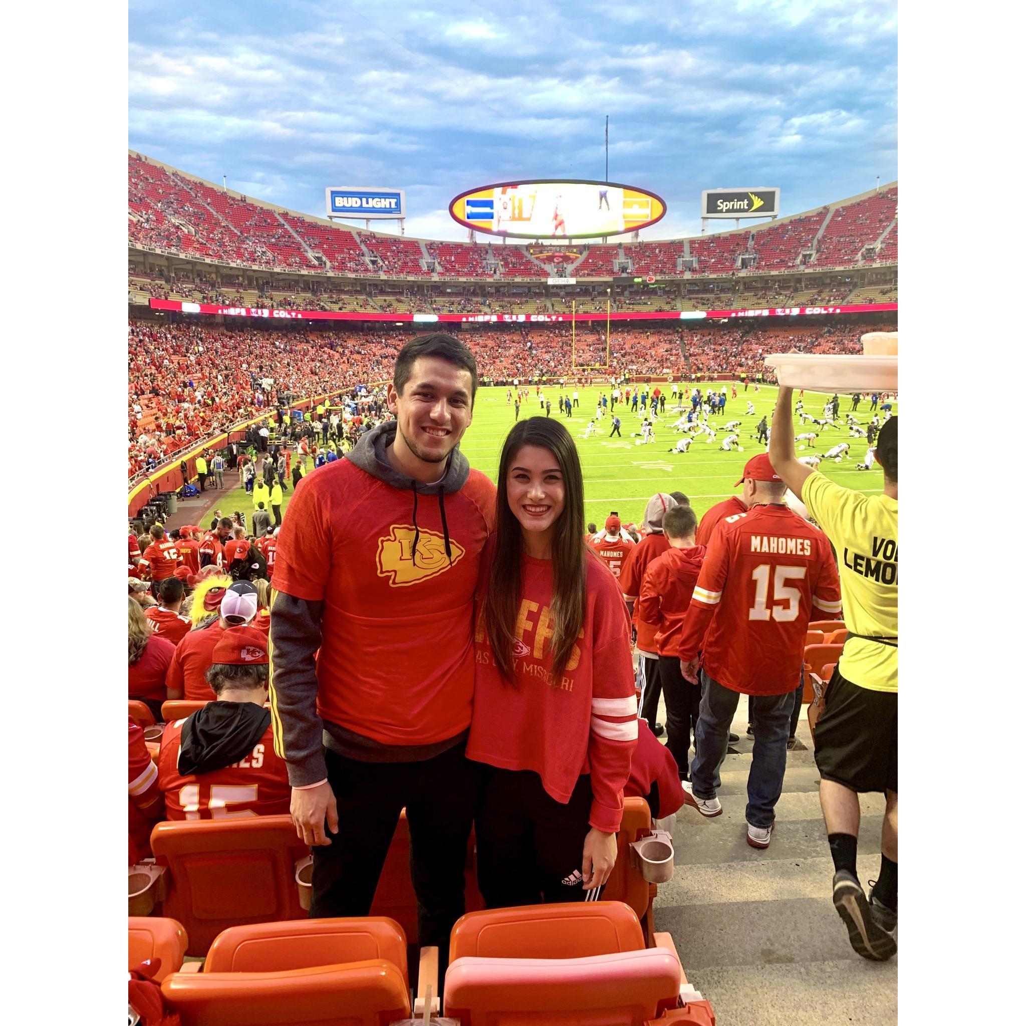 Richard took Brianna to her first football game, 10.6.2019
