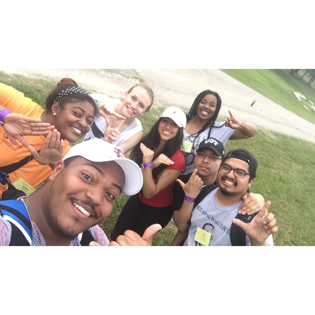 May 2016 - We became friends at a TCU Greek camp! --- Nos hicimos amigos en un campamento de TCU.