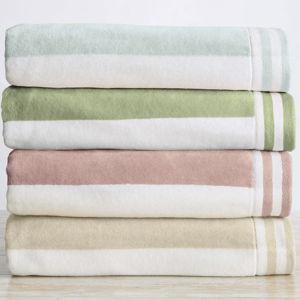 100% Cotton Cabana Striped 4 Pack Oversized Beach Towels - Great Bay Home