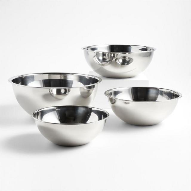 Stainless Steel Restaurant Bowls, Set of 4