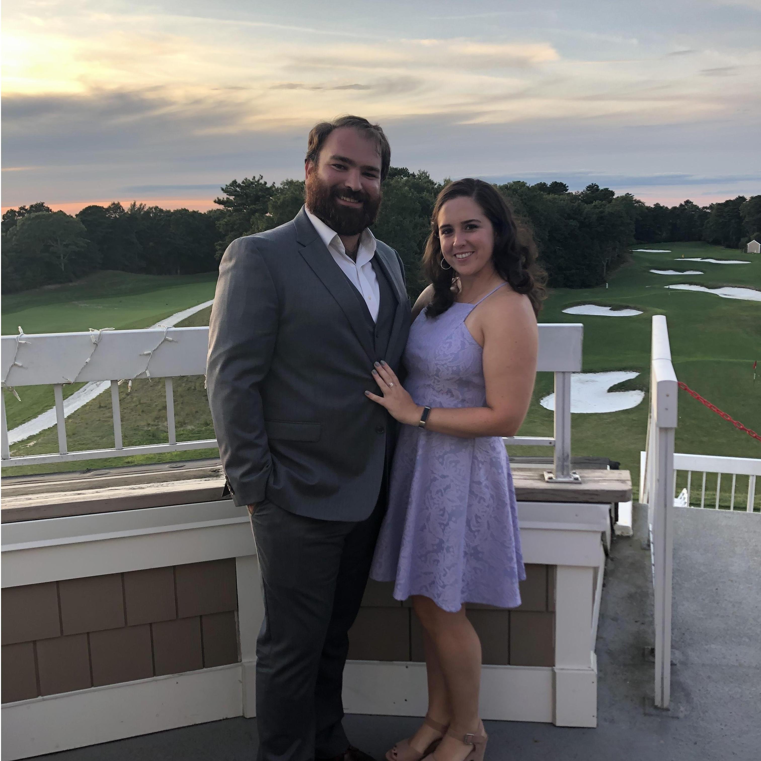 The first wedding (a "home game" on the Cape for Dave) Mo and Dave went to together. Thanks Katie and Kevin for a fun night and gorgeous views for this pic!