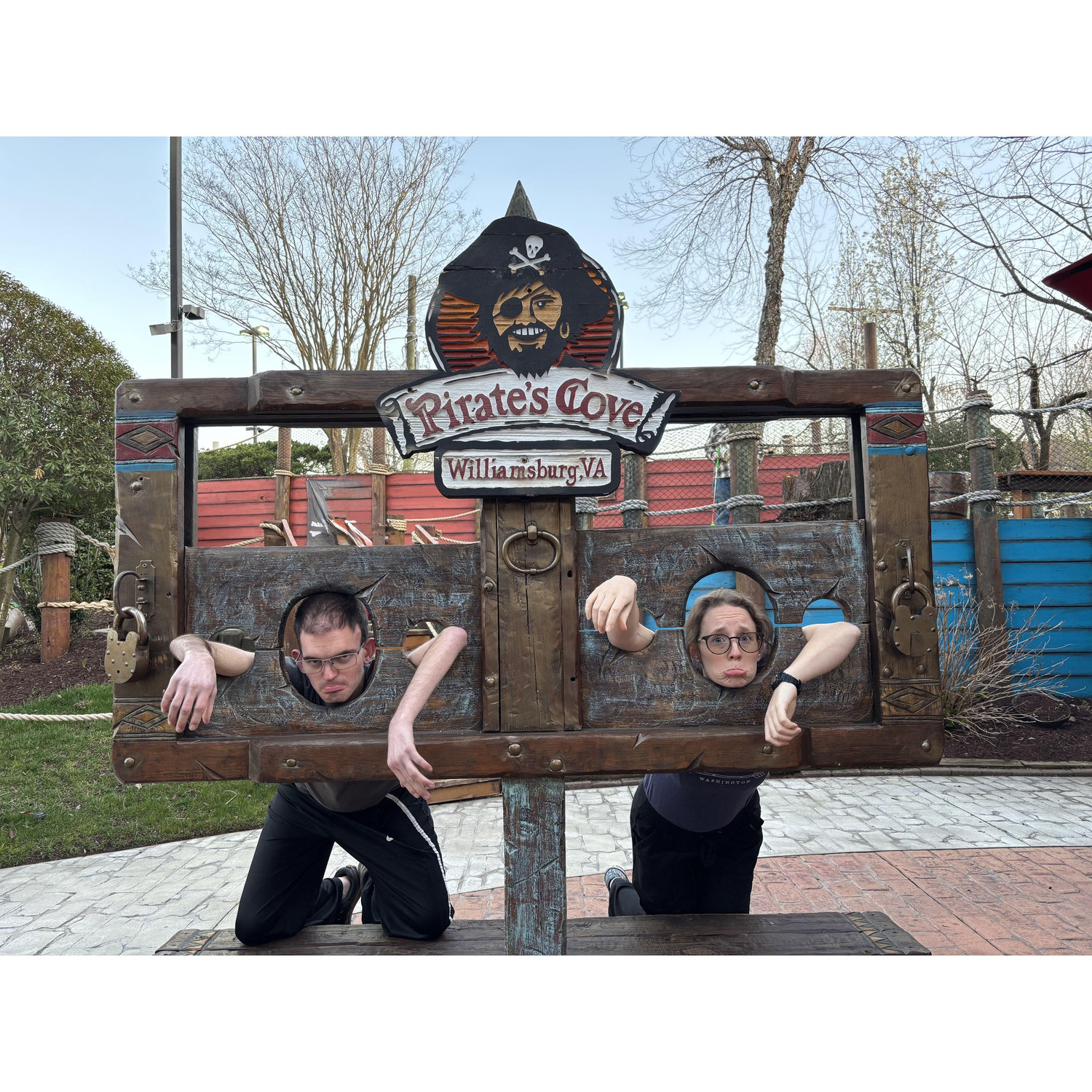 Caught in a trap!!! Visiting Williamsburg, Virginia to see the President Heads