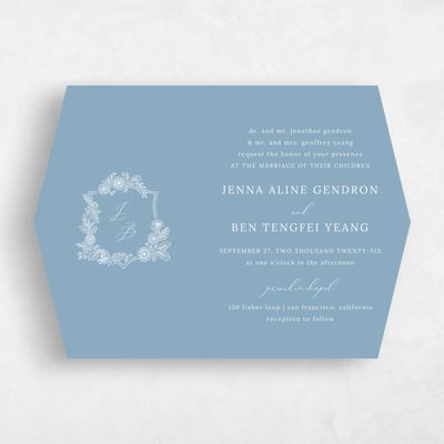 Diamond Wedding Invitation - Lilah Landscape