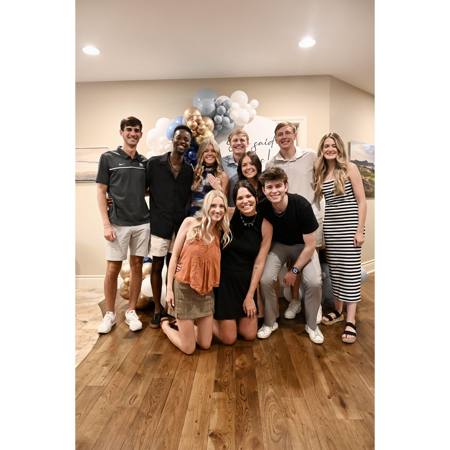 All of our besties on our engagement night! We are so blessed.