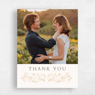 Beige Photo Wedding Thank You - Palais Photo