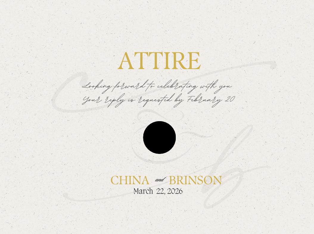 The Wedding Website of China Amey and Brinson Craft