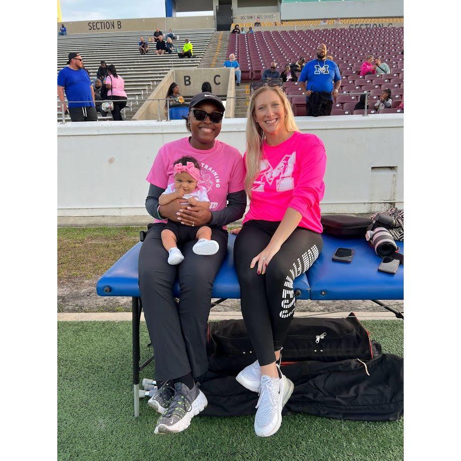 Friday night football sideline views with Mama Nora, God Mom Kia, and Princess Pateyn!