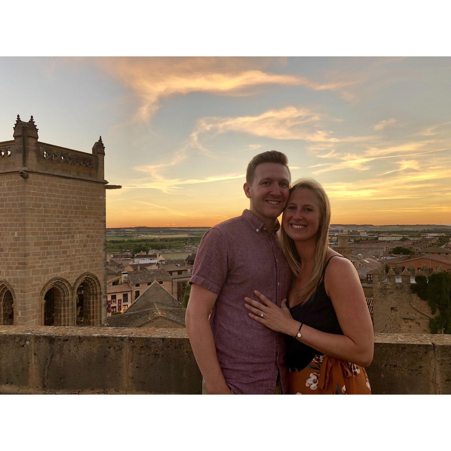Magical sunset in Olite