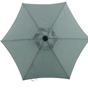 Style Selections 7.5-Feet Steel Green Push-button Tilt Market Patio Umbrella