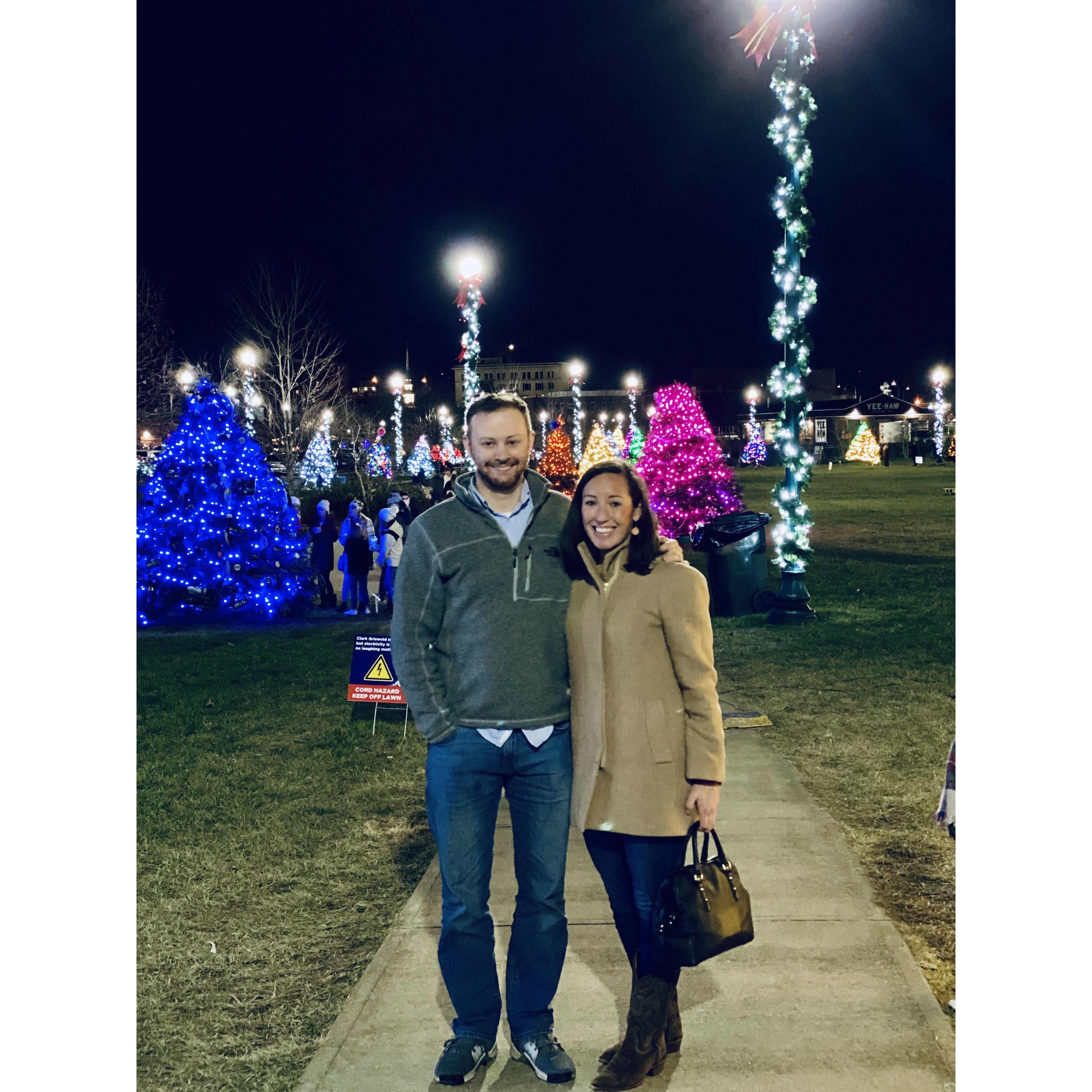 Our first Christmas together visiting Jamie's family- December 2020