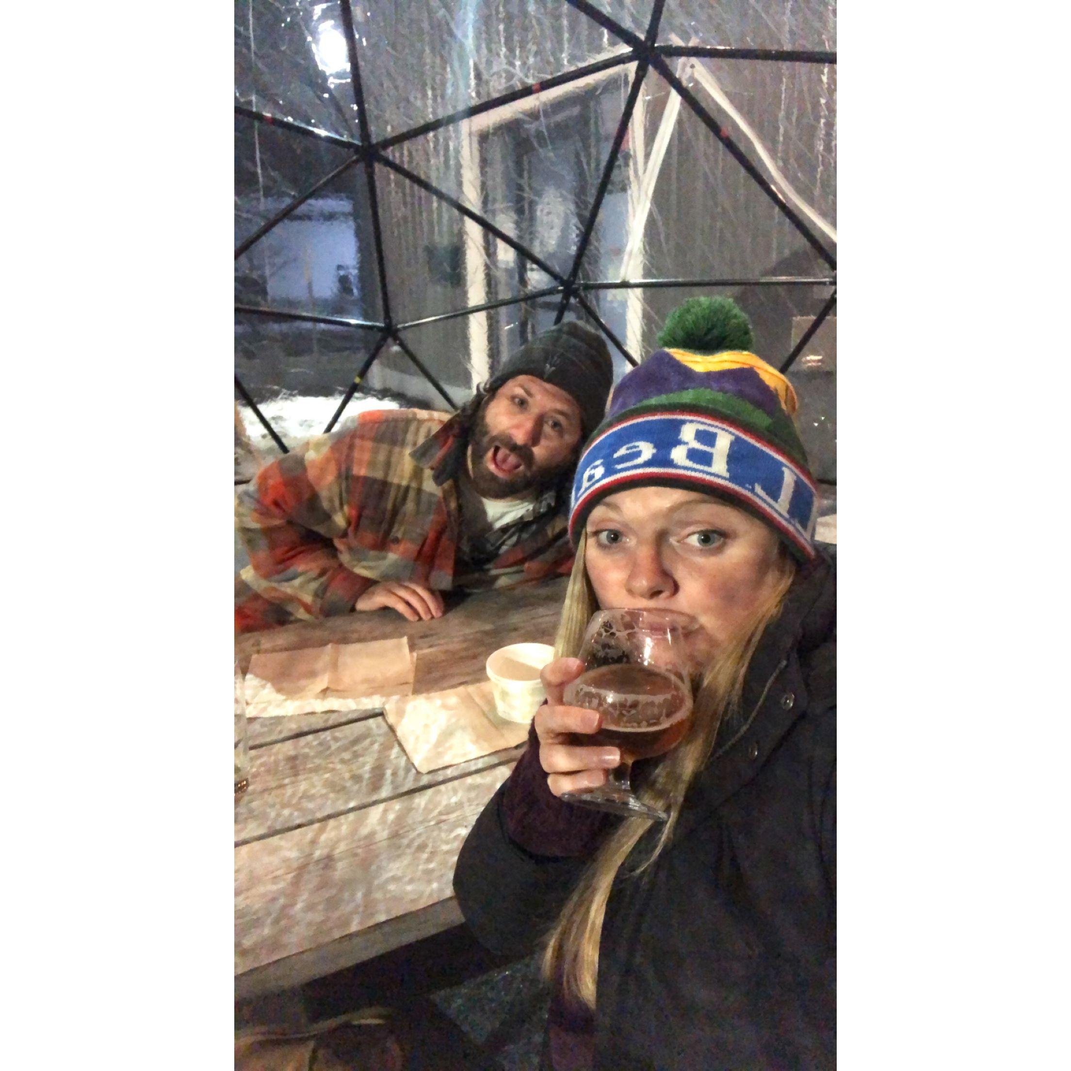 Mast Landing igloo, Kaitlin's birthday 2021