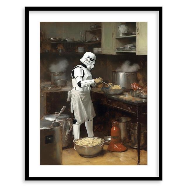 Star Wars Kitchen Art Prints - Premium Giclee Fine Art Print - Aesthetic Darth Vader Boba Fett Yoda Wall Decor Print Poster for Kitchen, Home Décor, Ready to Frame
