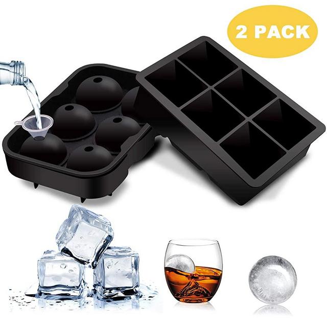 Silicone Ice Cube Trays,Easy Release Large Ice Cube Tray,Ice ball Trays with Lids