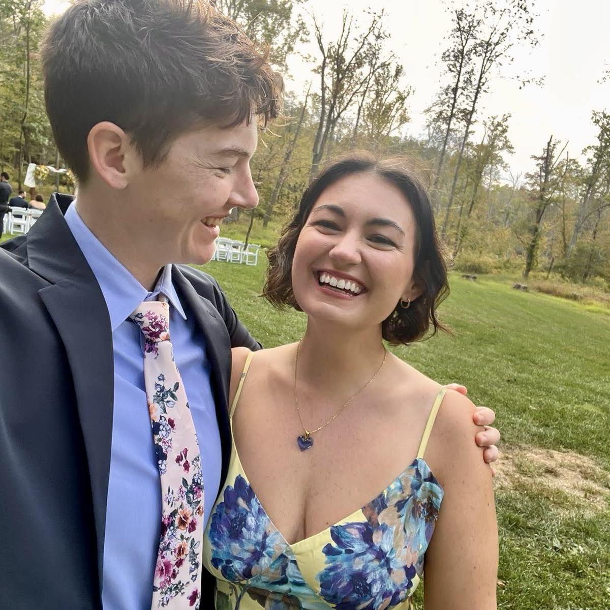 At Ash and Patrick's wedding in Maryland