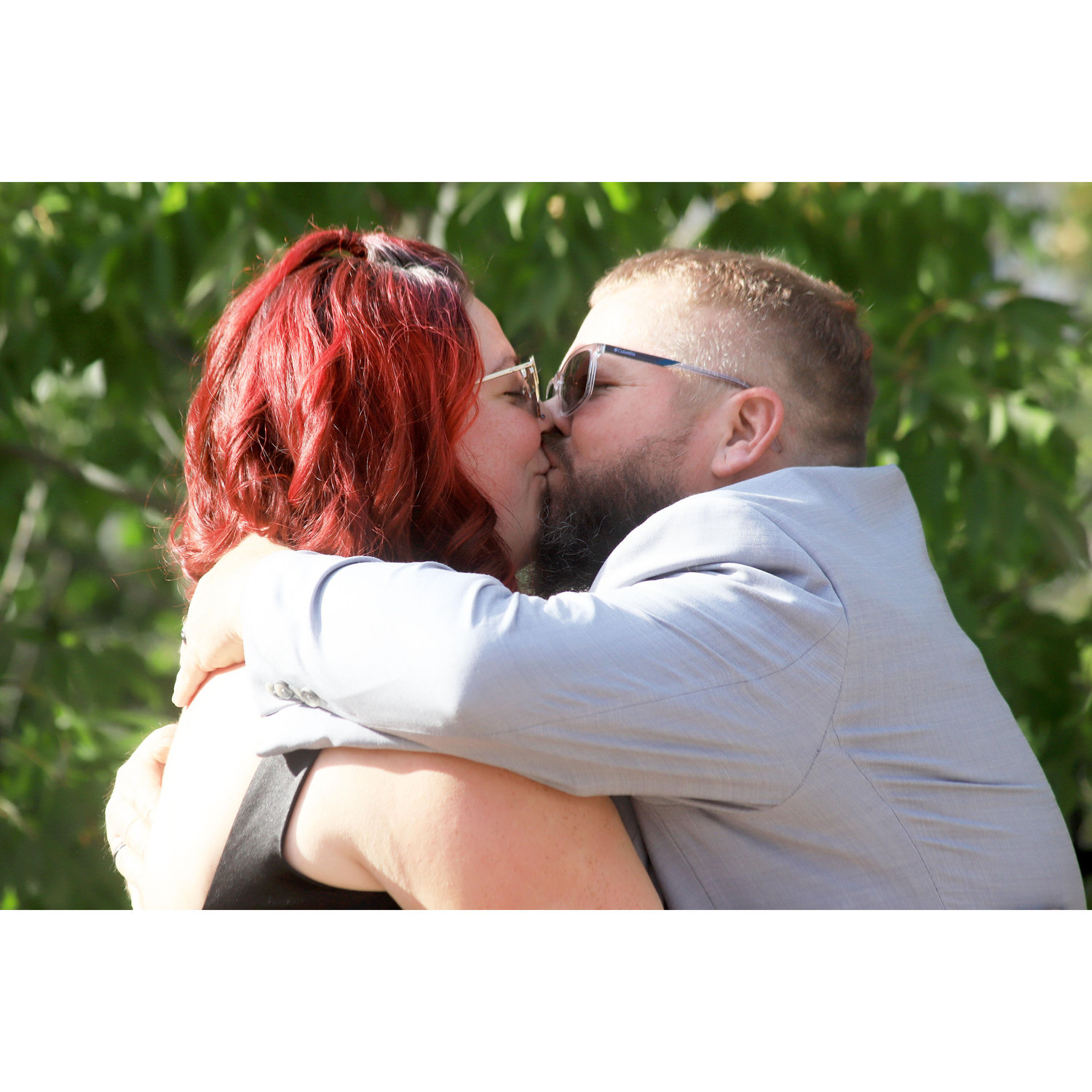 First kiss as husband and wife!