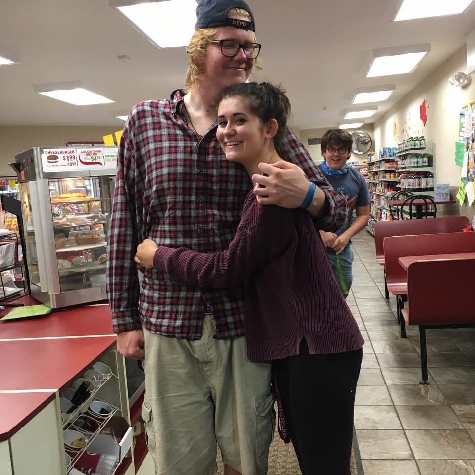 Hugging inside of one of Kendall's favorite gas stations ever, Stewarts! Kendall and Connor have a running disagreement over which is better; Stewarts or Byrne Dairy!
(September 2016)
