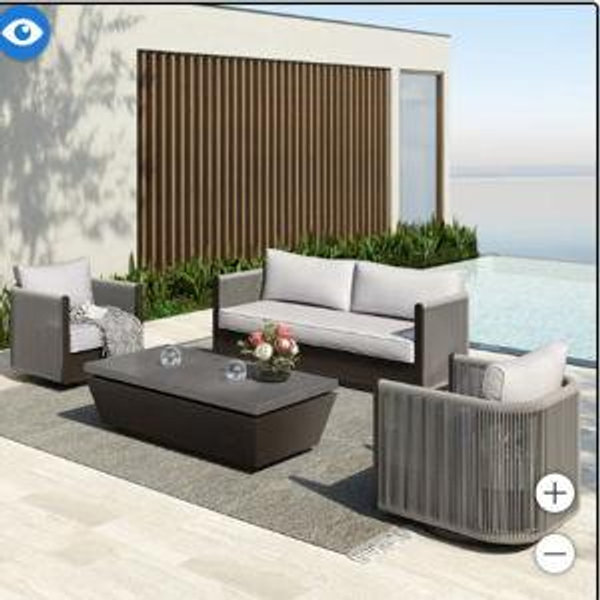 Grand Leisure Vega 4-piece Outdoor Patio Deep Seating Set