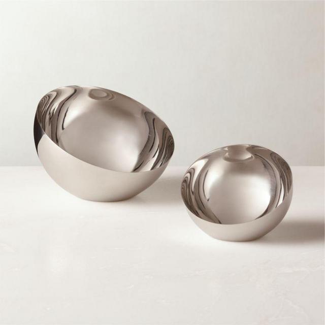 Large Hera Polished Stainless Steel Bowls