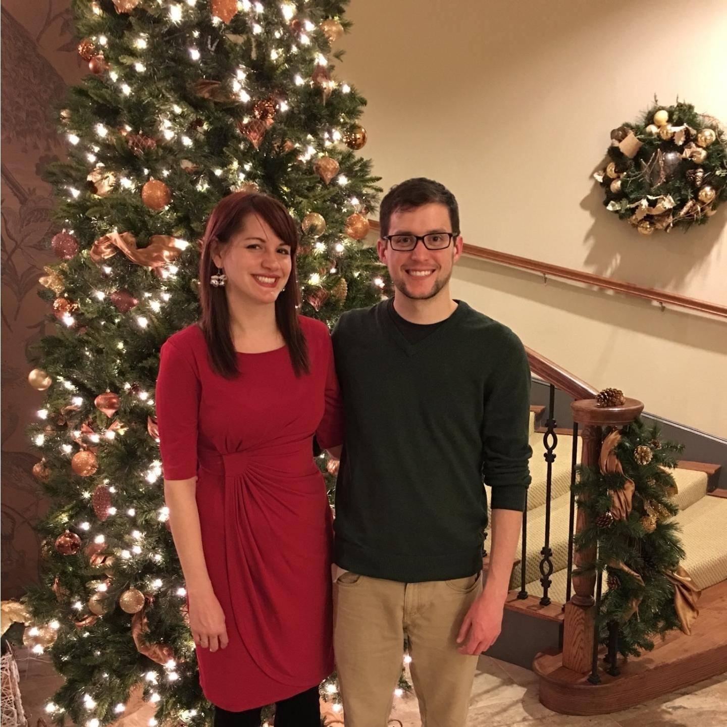 This was our first Christmas together. You can tell because my hair was still long!