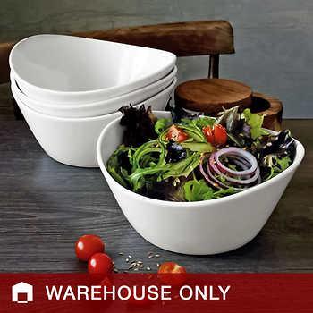 Over and Back Porcelain Bowl Set, 4-pack