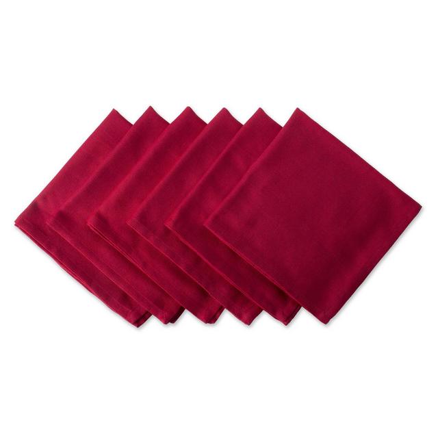 Design Imports Variegated Napkins in Red (Set of 6)