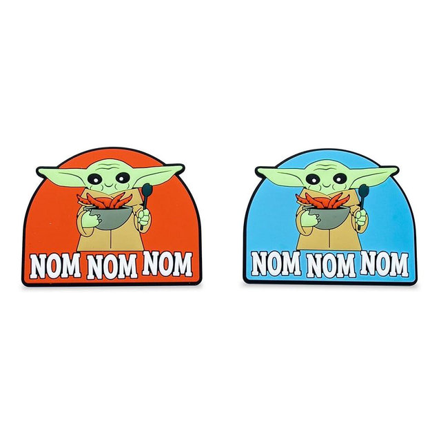Star Wars: The Mandalorian Grogu The Child Nom Nom Nom Magnetic Chip Clips, Set of 2 | Plastic Bag Clamps for Snacks and Food