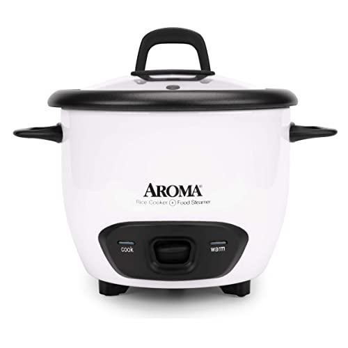 Aroma Housewares 6-Cup (Cooked) (3-Cup UNCOOKED) Pot-Style Rice Cooker (ARC-743G)