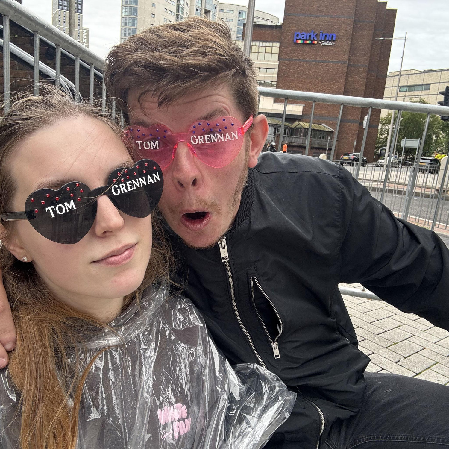Waiting in a queue for Tom grennan in their trip away in cardiff