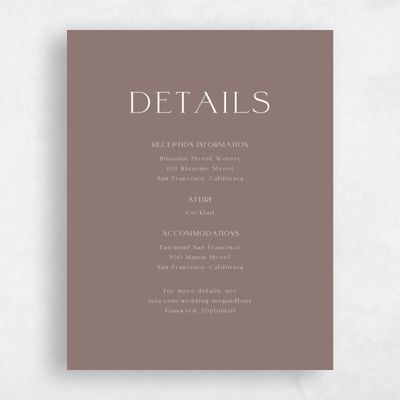 Taupe, Brown Wedding Enclosure - Hodgson