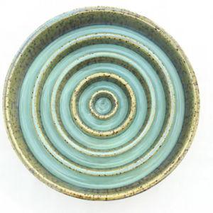 LARGE Slow Feed Dog Bowl - Smooth Rim - Soft Green