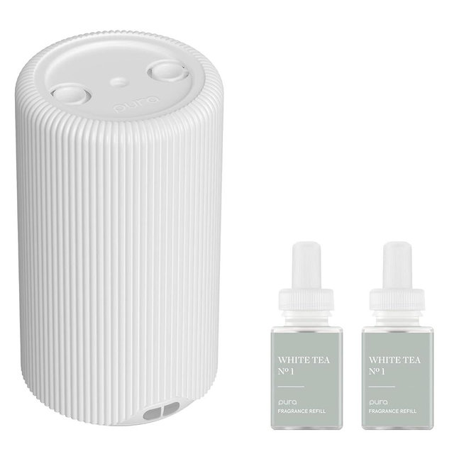 Pura - White Tea No. 1 - Pura Plus White Fragrance Diffuser Bundle - Automatic Fragrance Vial Detection - Wi-Fi Smart Diffuser for Luxury Home Scenting