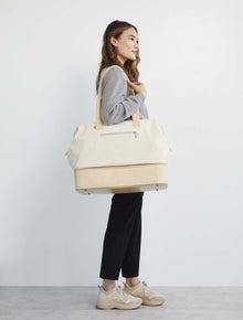 the convertible weekender in beige